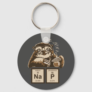 Entdecktes Nickerchen der Chemie Sloth Schlüsselanhänger