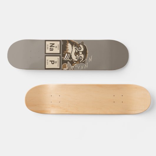 Entdecktes Nickerchen der Chemie Sloth Skateboard (Horizontal)