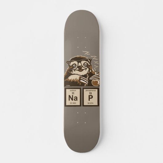 Entdecktes Nickerchen der Chemie Sloth Skateboard (Vorne)