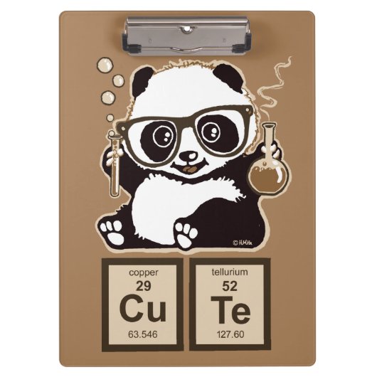 Entdecktes niedliches der Chemie Panda Klemmbrett (Vorderseite)