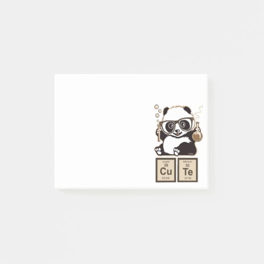 Entdecktes niedliches der Chemie Panda Post-it Klebezettel (Vorderseite)