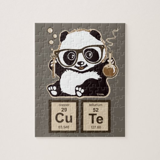 Entdecktes niedliches der Chemie Panda Puzzle (Vertikal)