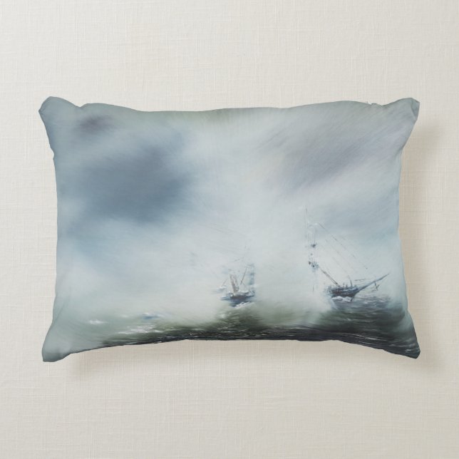 Entdeckung eine Reinigung im Seenebel Kapitän Zierkissen (Vorderseite)