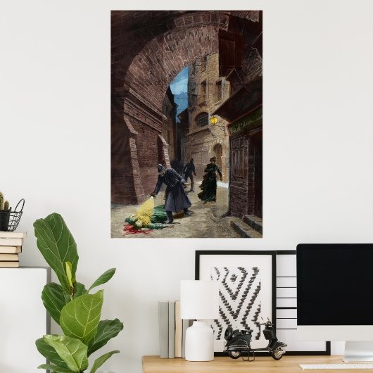 Entdeckung eines Opfers des Jacks am Ripper Poster (Heimbüro)