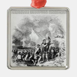 Entdeckung von Amerika durch John und Sebastian Ornament Aus Metall