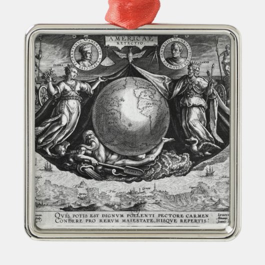 Entdeckung von Amerika Ornament Aus Metall (Vorne)