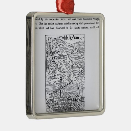 Entdeckung von San Domingo Silbernes Ornament (Rechts)