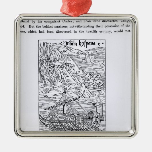 Entdeckung von San Domingo Silbernes Ornament (Vorne)