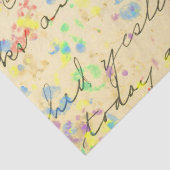 Entdeckung von Vintagen Skriptfarbpapier Seidenpapier (Detail)