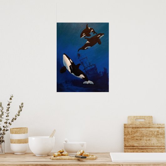 "Entdeckungen" Orca und Wracks Poster (Küche)
