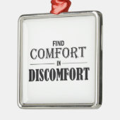 Entdeckungs-Komfort im Unbehagen Ornament Aus Metall (Links)