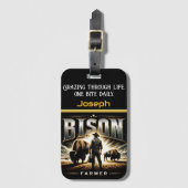 Entdeckungsreise zur Bison Farm auf der Sonnigen P Gepäckanhänger (Vorderseite Vertikal)