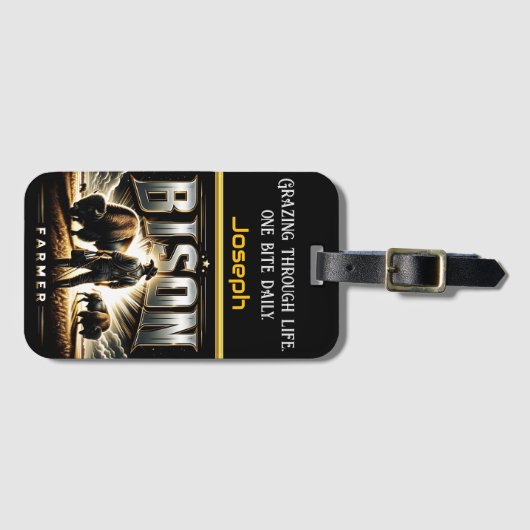 Entdeckungsreise zur Bison Farm auf der Sonnigen P Gepäckanhänger (Vorderseite (Horizontal))