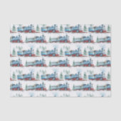 Entdeckungszug Geburtstagsparty Babydusche Seidenpapier (Vorderseite)