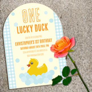 Ente 1. Geburtstag Acryleinladungen