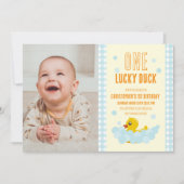 Ente 1. Geburtstag Einladung (Vorderseite)