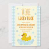 Ente 1. Geburtstag Einladung (Vorderseite)