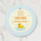 Ente 1. Geburtstag Geschenkanhänger (Vorderseite)