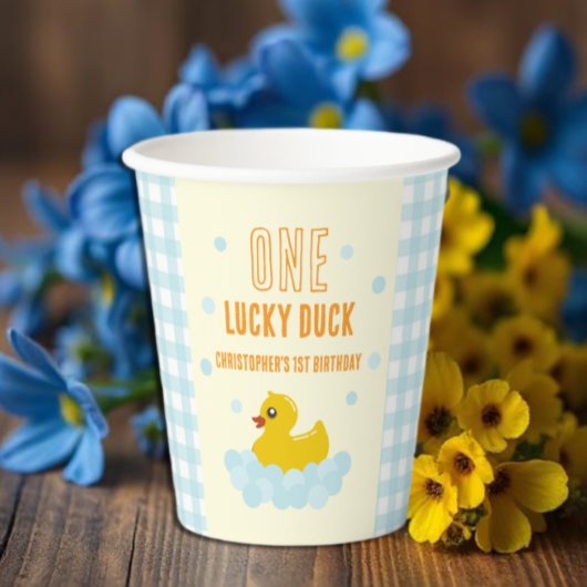 Ente 1. Geburtstag Pappbecher