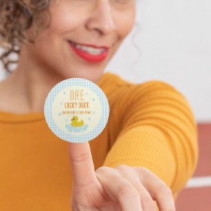 Ente 1. Geburtstag Runder Aufkleber