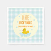 Ente 1. Geburtstag Serviette (Vorderseite)