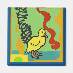 Ente, Abstrakt DUCKY, Text hinzufügen Magnet