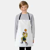 Ente als Baskeballspieler mit Basketball Schürze (Getragen)