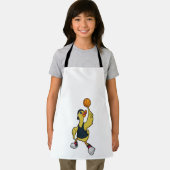 Ente als Baskeballspieler mit Basketball Schürze (Insitu)