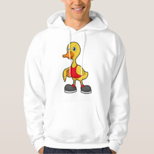 Ente als Basketballspieler mit Basketball Hoodie