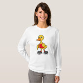 Ente als Basketballspieler mit Basketball T-Shirt (Vorne ganz)