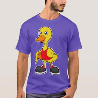 Ente als Basketballspieler mit Basketball T-Shirt