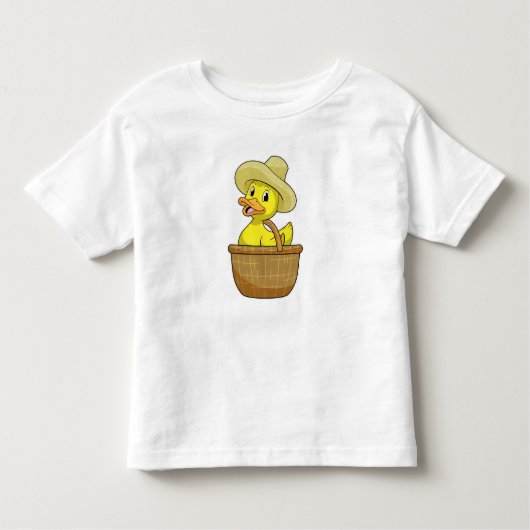 Ente als Bauer mit Körbchen Kleinkind T-shirt (Vorderseite)