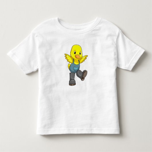 Ente als Bauer mit Stiefeln Kleinkind T-shirt (Vorderseite)