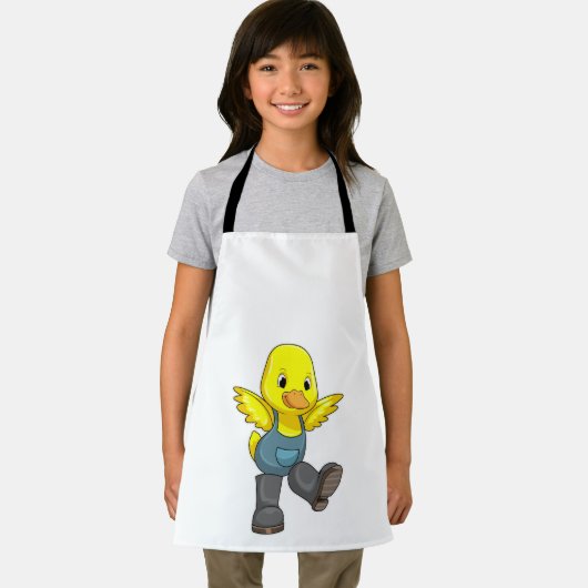 Ente als Bauer mit Stiefeln Schürze (Insitu)