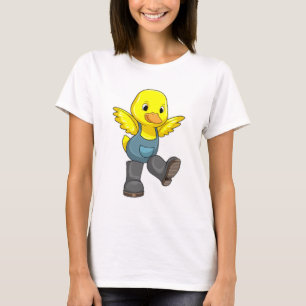 Ente als Bauer mit Stiefeln T-Shirt