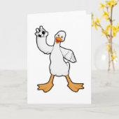 Ente als Handballspieler mit Handball Karte (Gelbe Blume)