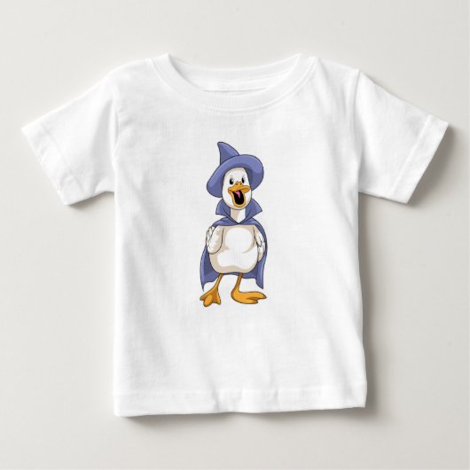Ente als Hexe mit Hut Baby T-shirt (Vorderseite)
