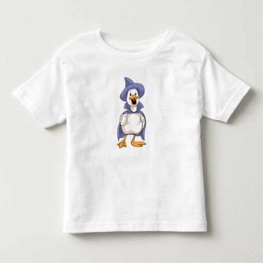 Ente als Hexe mit Hut Kleinkind T-shirt (Vorderseite)