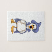 Ente als Hexe mit Hut Puzzle (Horizontal)