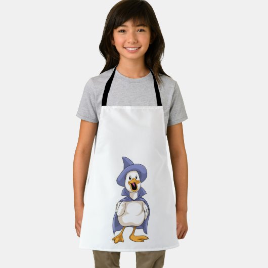 Ente als Hexe mit Hut Schürze (Insitu)