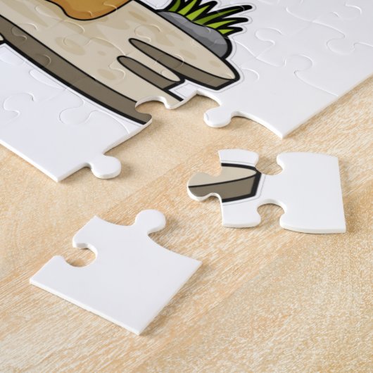 Ente als Hiker mit Rucksack Puzzle (Seite)