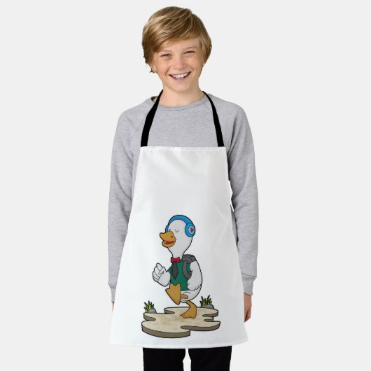 Ente als Hiker mit Rucksack Schürze (Getragen)