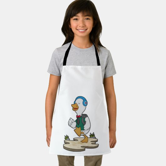 Ente als Hiker mit Rucksack Schürze (Insitu)