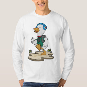 Ente als Hiker mit Rucksack T-Shirt