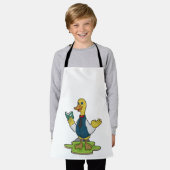 Ente als Lehrer mit Buch Schürze (Getragen)