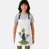 Ente als Lehrer mit Buch Schürze (Insitu)