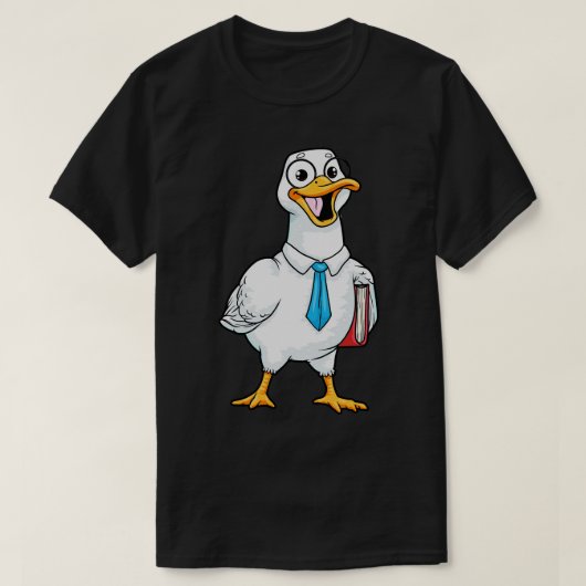 Ente als Lehrerin mit Buch 2 T-Shirt (Design vorne)