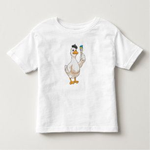 Ente als Maler mit Pinsel Kleinkind T-shirt