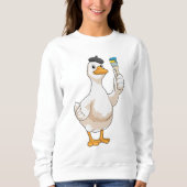 Ente als Maler mit Pinsel Sweatshirt (Vorderseite)