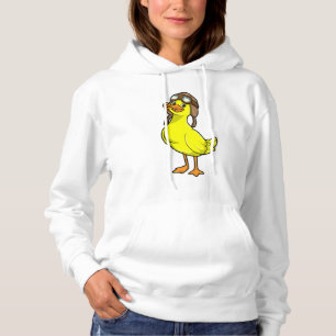 Ente als Pilot mit Cap & Goggles Hoodie